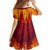 Azerbaijan Land of Fire Family Matching Summer Maxi Dress and Hawaiian Shirt with Flame Towers and Baku Design