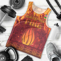 Azerbaijan Land of Fire Men Tank Top with Flame Towers and Baku Design