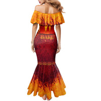 Azerbaijan Land of Fire Mermaid Dress with Flame Towers and Baku Design