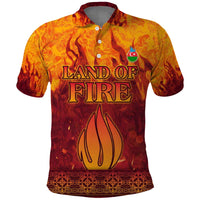 Azerbaijan Land of Fire Polo Shirt with Flame Towers and Baku Design