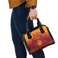 Azerbaijan Land of Fire Shoulder Handbag with Flame Towers and Baku Design
