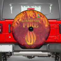 Azerbaijan Land of Fire Spare Tire Cover with Flame Towers and Baku Design