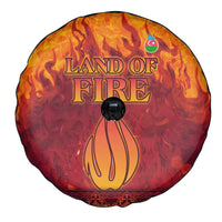Azerbaijan Land of Fire Spare Tire Cover with Flame Towers and Baku Design