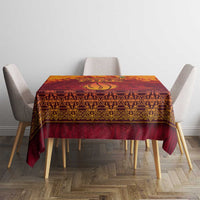 Azerbaijan Land of Fire Tablecloth with Flame Towers and Baku Design