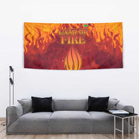 Azerbaijan Land of Fire Tapestry with Flame Towers and Baku Design