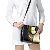 Personalized Australia Soccer Kangaroo Shoulder Handbag World Football Mascot Green Gold Abstract Wave