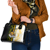 Personalized Australia Soccer Kangaroo Shoulder Handbag World Football Mascot Green Gold Abstract Wave