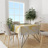 Personalized Australia Soccer Kangaroo Tablecloth World Football Mascot Green Gold Abstract Wave