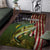 Personalized Walleye Fishing Area Rug American Flag Background and Green Grunge Style Design - Wonder Print Shop