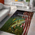 Personalized Walleye Fishing Area Rug American Flag Background and Green Grunge Style Design - Wonder Print Shop
