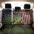 Personalized Walleye Fishing Back Car Seat Cover American Flag Background and Green Grunge Style Design - Wonder Print Shop