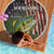 Personalized Walleye Fishing Beach Blanket American Flag Background and Green Grunge Style Design - Wonder Print Shop