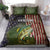 Personalized Walleye Fishing Bedding Set American Flag Background and Green Grunge Style Design - Wonder Print Shop