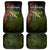 Personalized Walleye Fishing Car Mats American Flag Background and Green Grunge Style Design - Wonder Print Shop