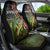 Personalized Walleye Fishing Car Seat Cover American Flag Background and Green Grunge Style Design - Wonder Print Shop