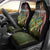 Personalized Walleye Fishing Car Seat Cover American Flag Background and Green Grunge Style Design - Wonder Print Shop