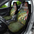 Personalized Walleye Fishing Car Seat Cover American Flag Background and Green Grunge Style Design - Wonder Print Shop