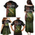 Personalized Walleye Fishing Family Matching Puletasi and Hawaiian Shirt American Flag Background and Green Grunge Style Design - Wonder Print Shop