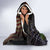 Personalized Walleye Fishing Hooded Blanket American Flag Background and Green Grunge Style Design - Wonder Print Shop