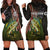 Personalized Walleye Fishing Hoodie Dress American Flag Background and Green Grunge Style Design - Wonder Print Shop