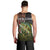 Personalized Walleye Fishing Men Tank Top American Flag Background and Green Grunge Style Design - Wonder Print Shop