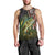 Personalized Walleye Fishing Men Tank Top American Flag Background and Green Grunge Style Design - Wonder Print Shop