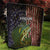 Personalized Walleye Fishing Quilt American Flag Background and Green Grunge Style Design - Wonder Print Shop