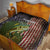 Personalized Walleye Fishing Quilt American Flag Background and Green Grunge Style Design - Wonder Print Shop