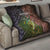 Personalized Walleye Fishing Quilt American Flag Background and Green Grunge Style Design - Wonder Print Shop