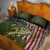 Personalized Walleye Fishing Quilt Bed Set American Flag Background and Green Grunge Style Design - Wonder Print Shop