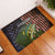 Personalized Walleye Fishing Rubber Doormat American Flag Background and Green Grunge Style Design - Wonder Print Shop