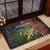 Personalized Walleye Fishing Rubber Doormat American Flag Background and Green Grunge Style Design - Wonder Print Shop