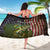 Personalized Walleye Fishing Sarong American Flag Background and Green Grunge Style Design - Wonder Print Shop
