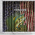 Personalized Walleye Fishing Shower Curtain American Flag Background and Green Grunge Style Design - Wonder Print Shop