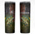 Personalized Walleye Fishing Skinny Tumbler American Flag Background and Green Grunge Style Design - Wonder Print Shop