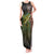 Personalized Walleye Fishing Tank Maxi Dress American Flag Background and Green Grunge Style Design - Wonder Print Shop