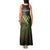 Personalized Walleye Fishing Tank Maxi Dress American Flag Background and Green Grunge Style Design - Wonder Print Shop