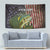 Personalized Walleye Fishing Tapestry American Flag Background and Green Grunge Style Design - Wonder Print Shop