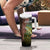 Personalized Walleye Fishing Tumbler With Handle American Flag Background and Green Grunge Style Design - Wonder Print Shop