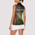 Personalized Walleye Fishing Women Sleeveless Polo Shirt American Flag Background and Green Grunge Style Design - Wonder Print Shop
