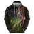 Personalized Walleye Fishing Zip Hoodie American Flag Background and Green Grunge Style Design - Wonder Print Shop
