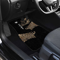 Personalized Boar Hunting Camouflage Car Mats Wild Hog Silhouette and Black Tactical Camo - Wonder Print Shop