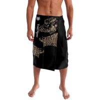Personalized Boar Hunting Camouflage Lavalava Wild Hog Silhouette and Black Tactical Camo - Wonder Print Shop