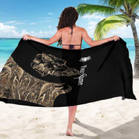 Personalized Boar Hunting Camouflage Sarong Wild Hog Silhouette and Black Tactical Camo - Wonder Print Shop
