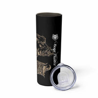 Personalized Boar Hunting Camouflage Skinny Tumbler Wild Hog Silhouette and Black Tactical Camo - Wonder Print Shop