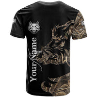 Personalized Boar Hunting Camouflage T Shirt Wild Hog Silhouette and Black Tactical Camo - Wonder Print Shop