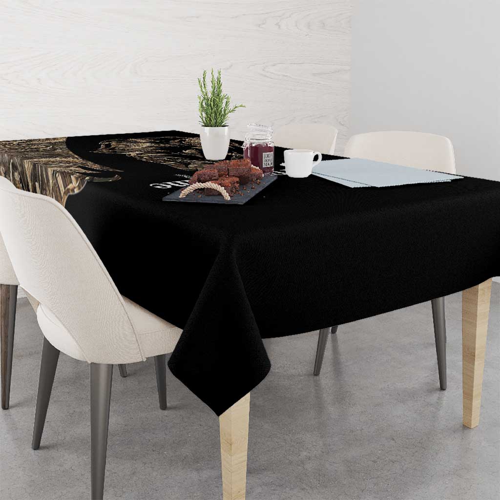 Personalized Boar Hunting Camouflage Tablecloth Wild Hog Silhouette and Black Tactical Camo - Wonder Print Shop