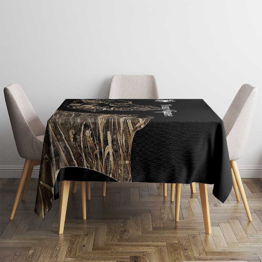 Personalized Boar Hunting Camouflage Tablecloth Wild Hog Silhouette and Black Tactical Camo - Wonder Print Shop