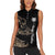 Personalized Boar Hunting Camouflage Women Sleeveless Polo Shirt Wild Hog Silhouette and Black Tactical Camo - Wonder Print Shop