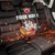 Personalized Bowling Ball and Pins Back Car Seat Cover Fiery Motion Trail and Spark Effect Design - Wonder Print Shop